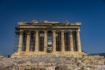 Canvas Print - Beautiful shot of the ruins of Parthenon