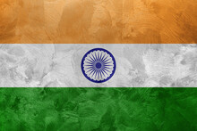 Textured Photo Of The Flag Of India.