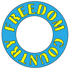 Poster - Yellow blue text 