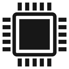 Fototapete - processor icon. cpu symbol. computer chip sign
