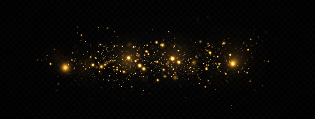beautiful sparks shine with special light. the dust sparks and golden stars shine with special light