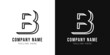 © mdhelalakbar - Initial letter b monogram logo design template. Creative outline b typography and black colors.