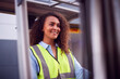 © Monkey Business - Female Worker Operating Fork Lift Truck At Freight Haulage Business