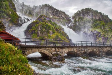 Sticker - Latefossen falls in Norway