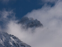 Mountainous Landscape In Winter In Argentiere, France