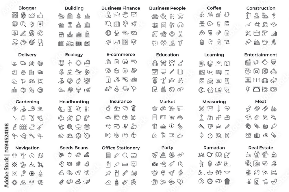 Mega Icon Set mega pack icon set symbol template for graphic and web design ...