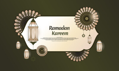 Wall Mural - Ramadan Kareem template banner design