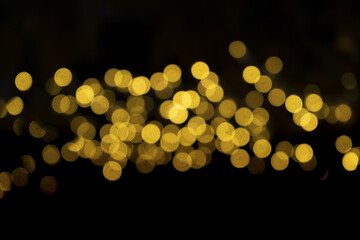 Sticker - View of abstract bokeh lights glowing in the darkness