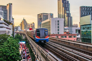 Poster - The Skytrain in Bangkok, Thailand