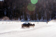 Vintage classic car race on the frozen lake of St Moritz