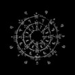 © longquattro - Abstract white circle runes symbol