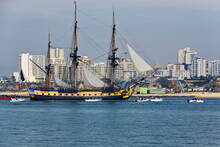 XVIII Century French Frigate Replica-harbor's West Mole-welcoming Flotilla. Portimao-Portugal-165