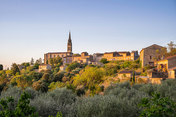 Wall Mural - France, Ardèche (07), le village médiéval de Banne dans le canton des Vans.