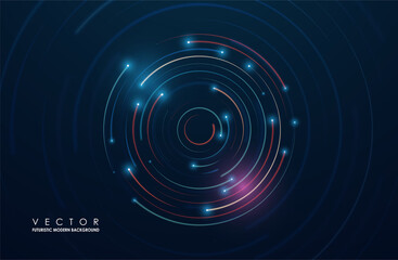 Poster - abstract futuristic blurred circles