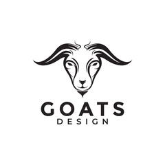 Poster - head goat with art modern logo design, vector graphic symbol icon illustration creative idea