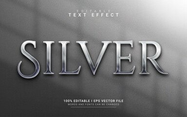 silver text effect, for logo mock up