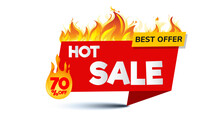 Hot Sale Price Offer Deal Vector Labels Templates