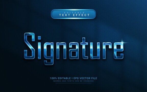 signature text effect, for logo mock up