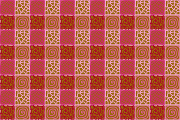 Seamless wallpaper with a seamless pattern in beautiful pink tones for African fashion fabrics and printed products, brown background.