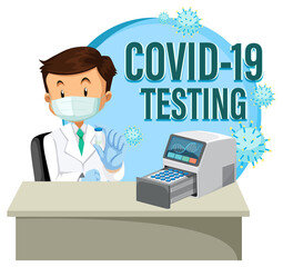 Poster - Covid 19 testing with antigen test kit