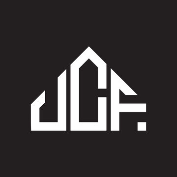 JCF letter logo design on black background. JCF creative initials letter logo concept. JCF letter design. 