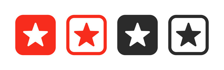 Sticker - Star icon sign collection. Vector illustration