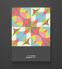 Wall Mural - Cover design template. Abstract colorful geometric design. Vector illustration. Can be used for advertising, marketing or presentation.