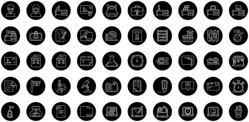 teacher and student icon set