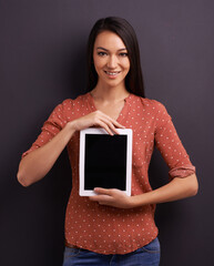 Poster - Shes beautiful in her casual nature. Studio shot of an attractive young woman.