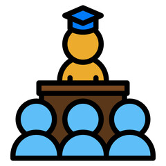 Sticker - training line icon