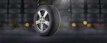 Car Tires With A Great Profile In The Car Repair Shop
