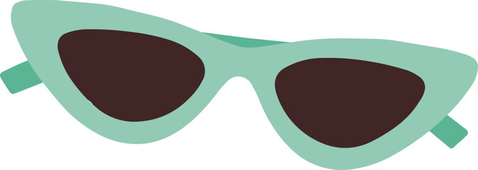 Wall Mural - trendy sunglasses cartoon illustration