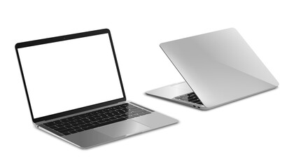 Poster - Laptop mock up with transparent screen. Vector illustration