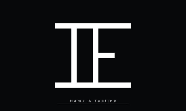 Alphabet letters Initials Monogram logo IE , EI