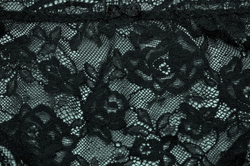 Black lace material pattern background