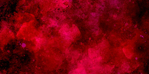 Wall Mural - Red grunge texture and Old wall texture cement black red background abstract dark color design are light with white gradient background.