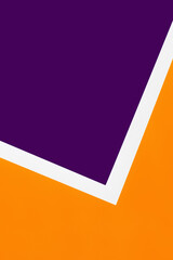 Sticker - abstract purple, orange and white geometric background with copy space.