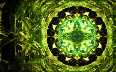 Aufkleber - digital illustration abstract image generated fractal background image wallpaper pattern of various geometric shapes and lines of various colors for computer graphics or web design