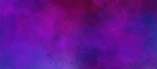 Wall Mural - abstract night sky space watercolor background with stars. watercolor dark blue pink red gradient space nebula universe. Blue and pink gradient watercolor ombre leaks and splashes texture. 