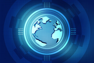 Poster - 2d rendering questionmark and globe