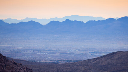 Wall Mural - Distant Mountains from Red Rock Canyon