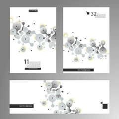 Fototapete - Vector connect design. Molecular compounds of circles with colored elements on covers of brochures. Vector illustration