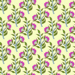 Poster - SPRIG SEAMLESS PATTERN IN  EDITABLE VECTOR FILE