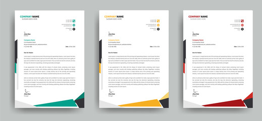 Wall Mural - Clean Corporate professional Letterhead Design template Design
