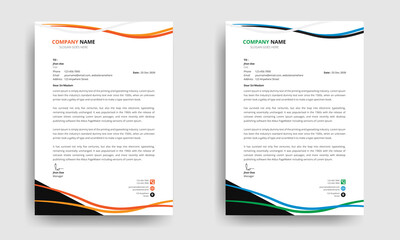 Wall Mural - Professional Letterhead design template for your company and business