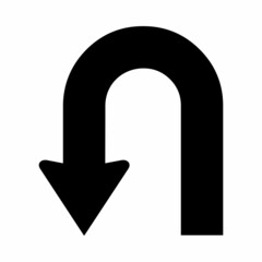 Wall Mural - U turn symbol