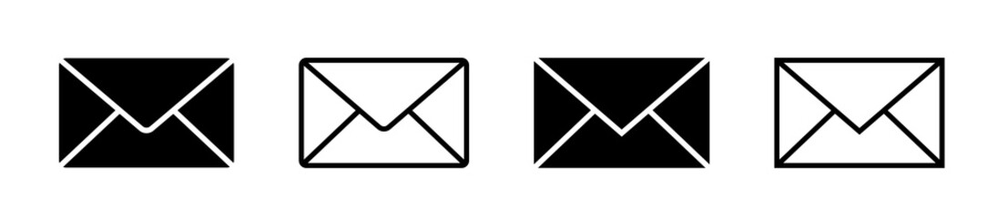 Poster - Email icons set. Mail symbols. Envelope icon isolated. Vector