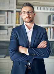 Focused on success. Cropped portrait of a businessman in his office.