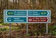 Road sign directions towards Skibbereen, Kenmare, Killarney and the ring of Kerry in the southwest of Ireland