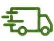 grüner LKW als Symbol aus Gras